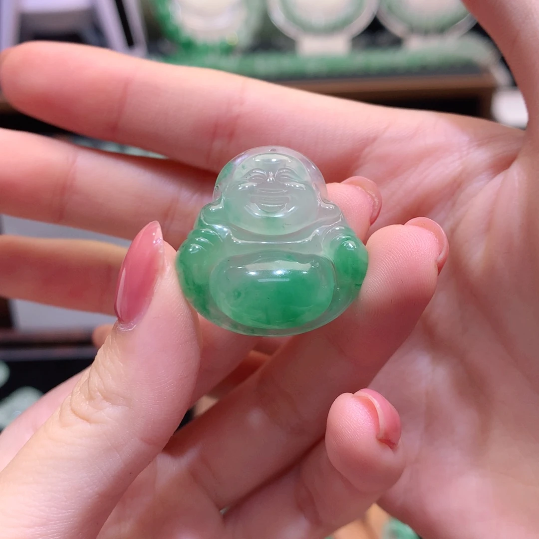 石英质玉（非洲翠）未镶嵌颈饰⁰****࿐佛公