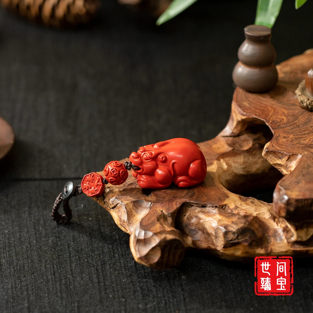 含辰砂工艺品-红砂貔貅挂饰/多样性发/B604