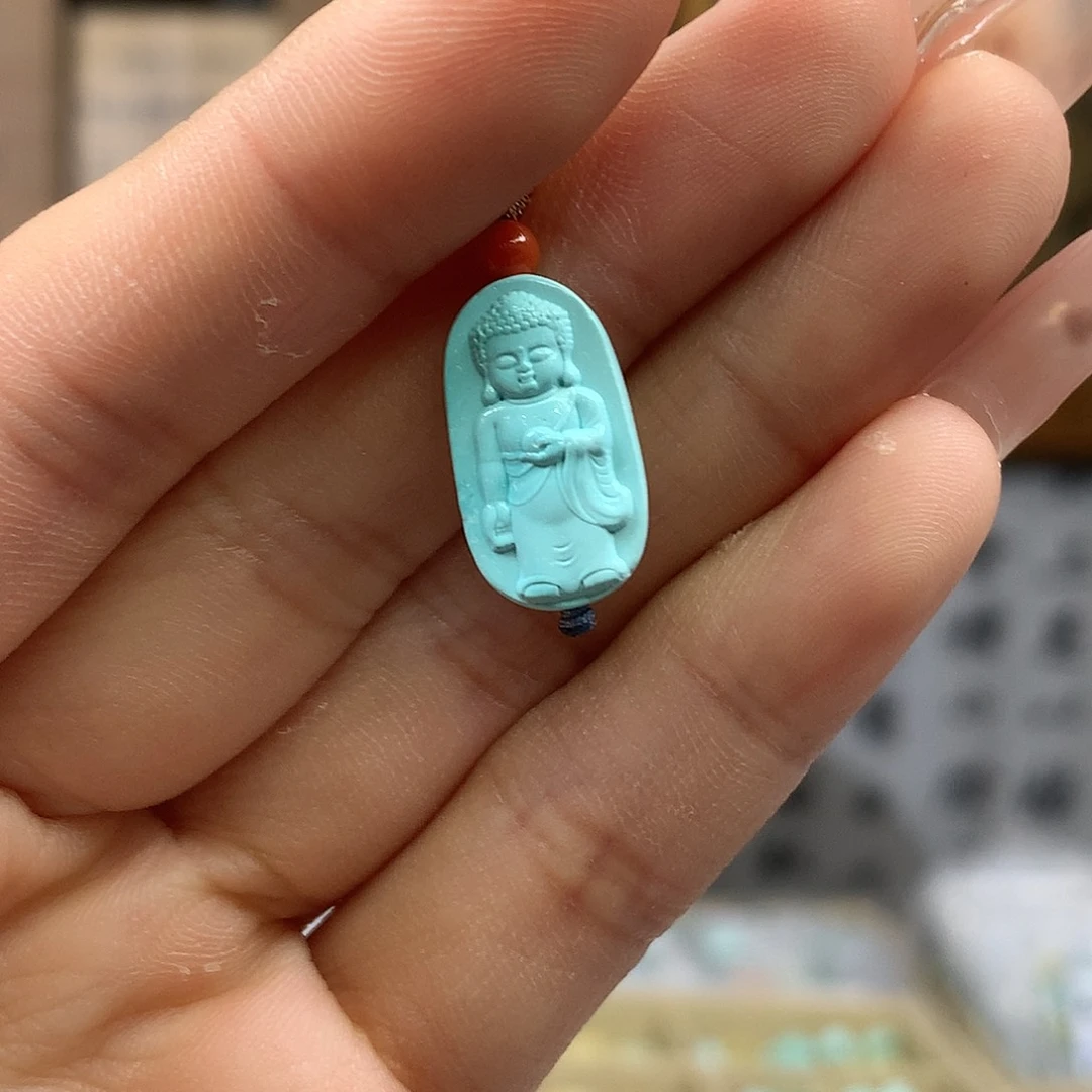 绿松石未镶嵌挂件