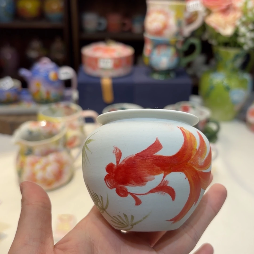 景德镇手绘高温釉下彩陶瓷茶具