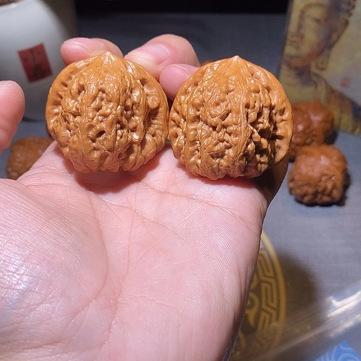 文玩核桃把件全品无修40尺平谷凹底