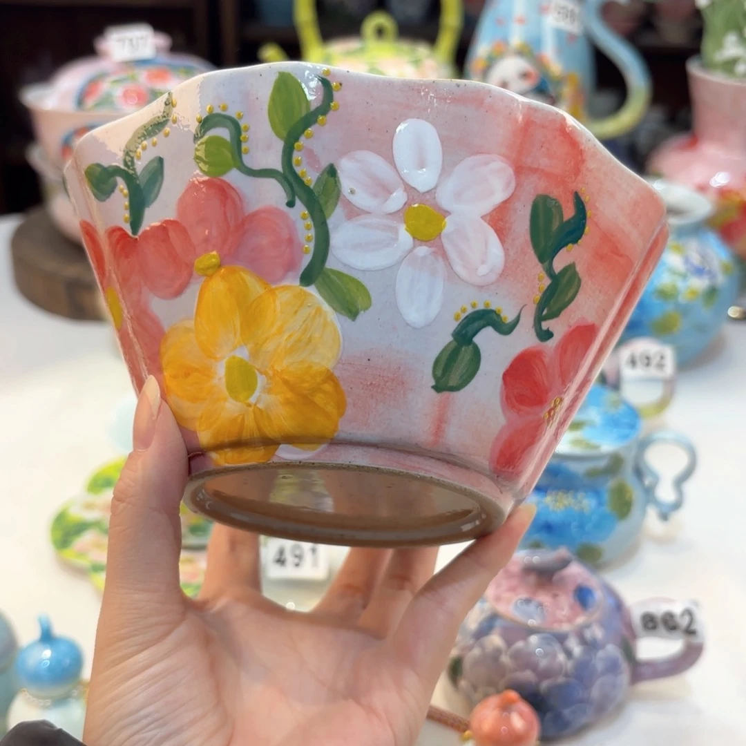 景德镇手绘高温釉下彩陶瓷茶具