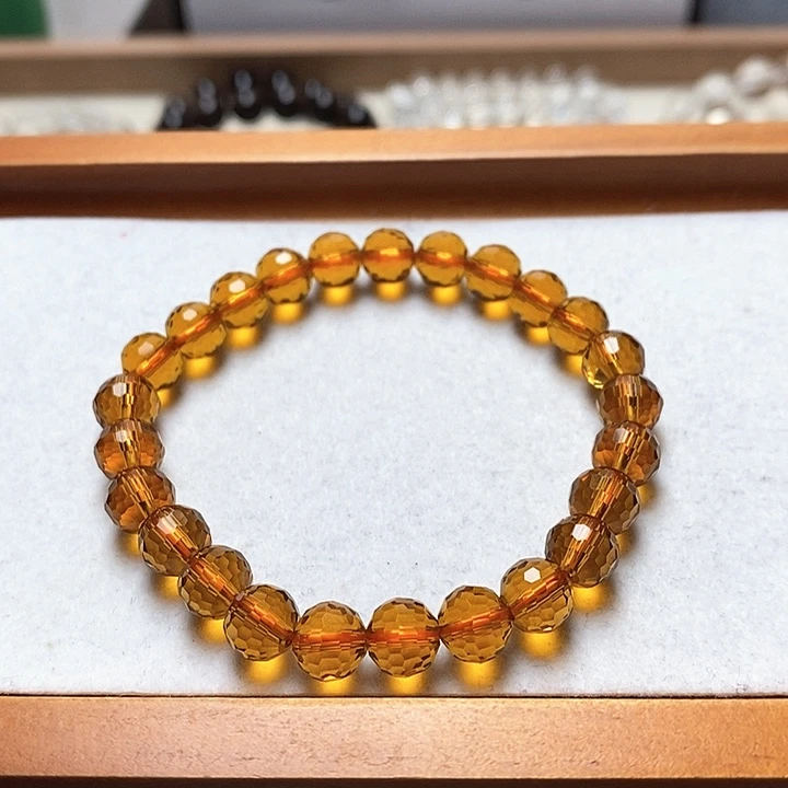 非金属卡8mm刻面老姜黄