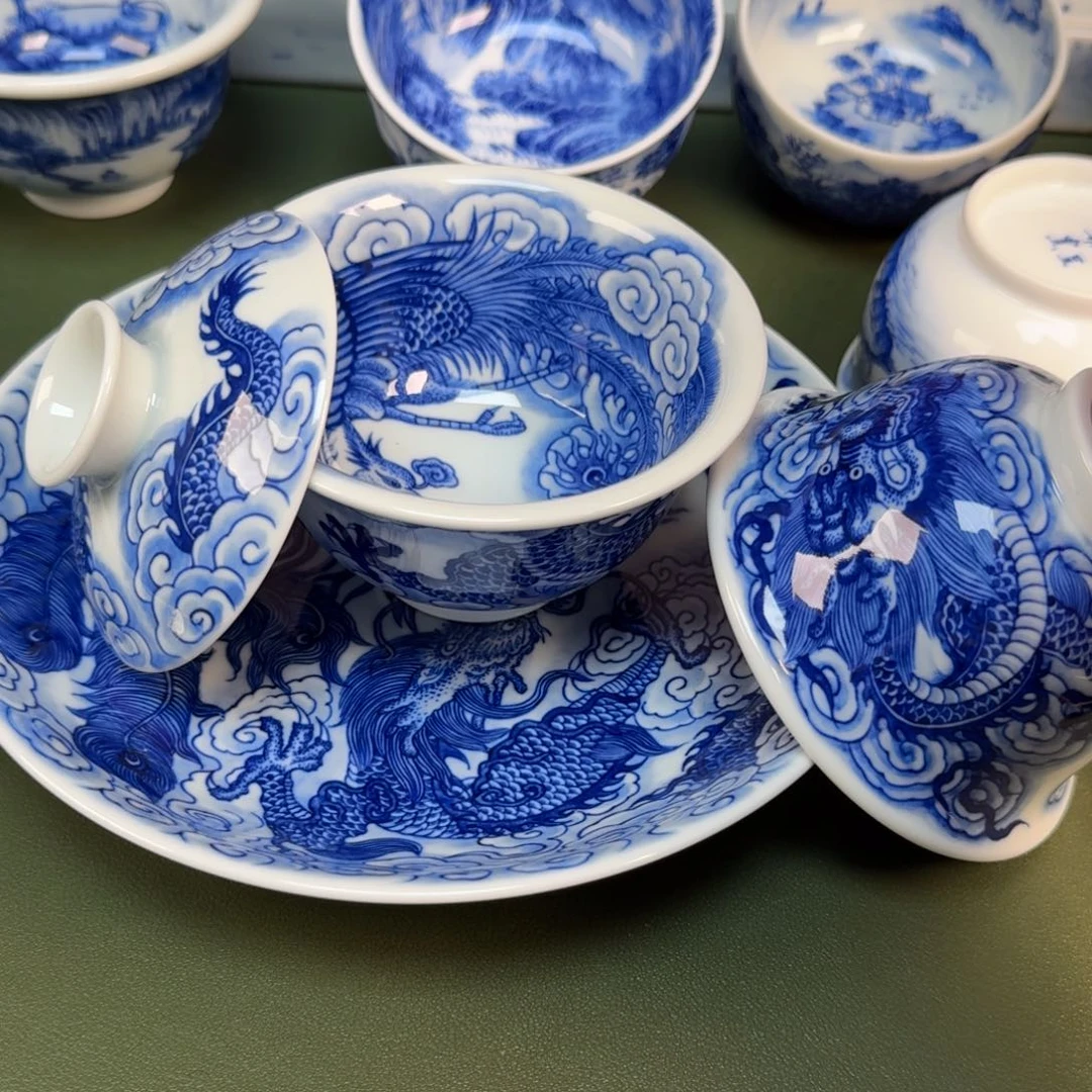 陶景德镇纯手绘茶具圆圆257