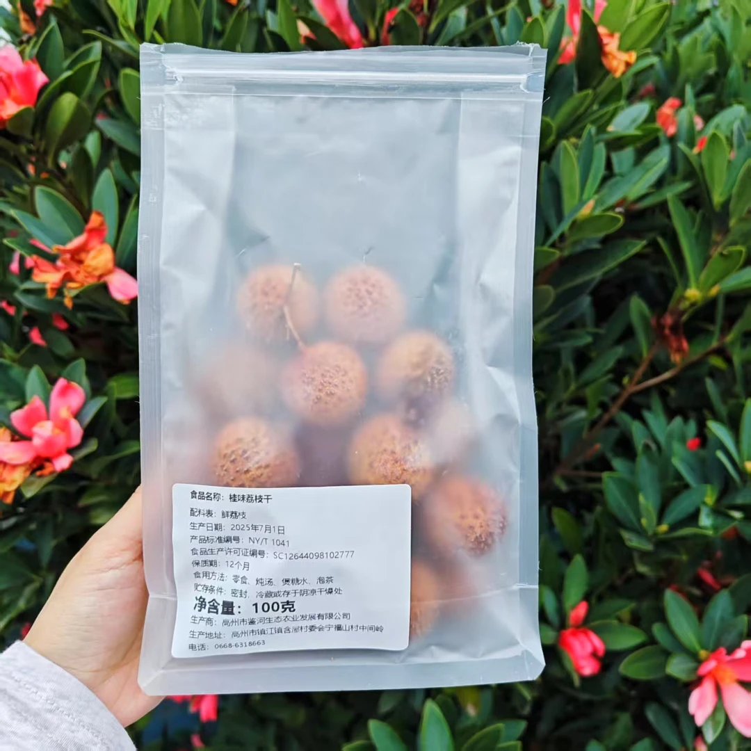 鉴河桂味荔枝干网红零食送礼佳品果干带壳广东高州特产净重100g