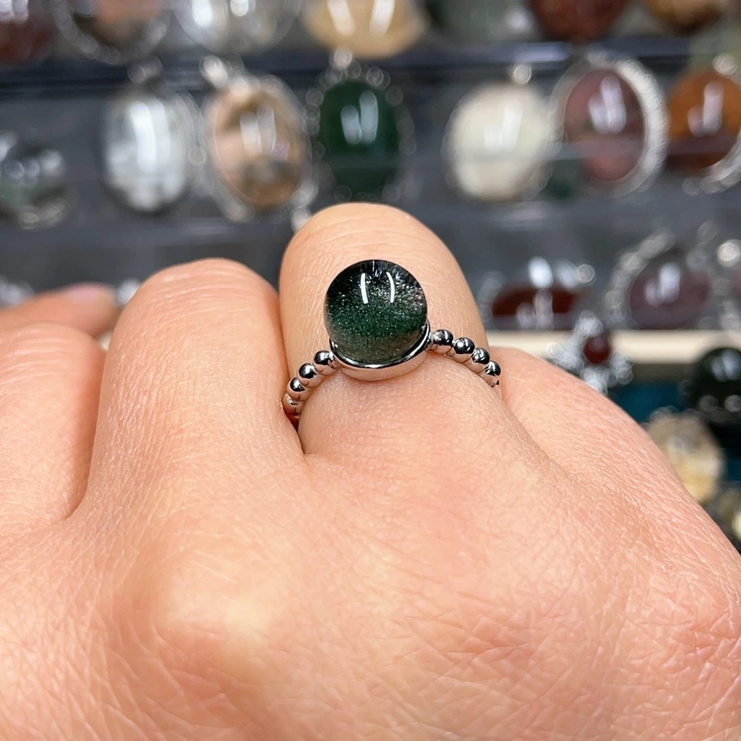 【闪购商品】水晶珠宝半成品银S925镶嵌薯**妖戒指