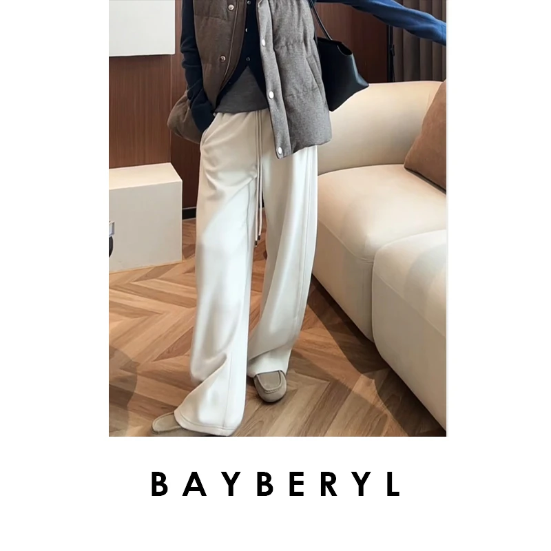 BAYBERYL老贝泉水2.0松紧腰抽绳宽松百搭秋休闲裤XXK5F1303