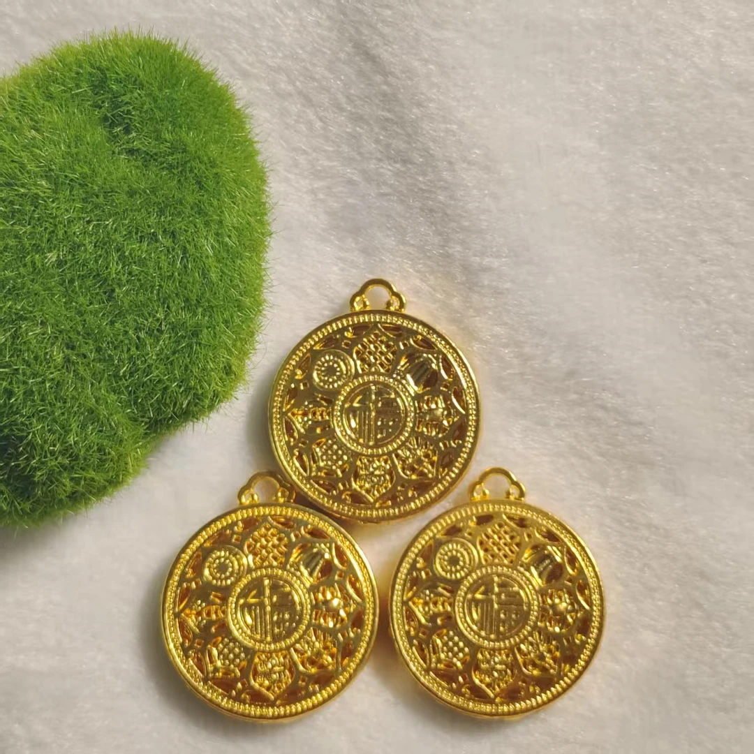 24-KK105精品古典吉祥八宝罗盘圆吊坠