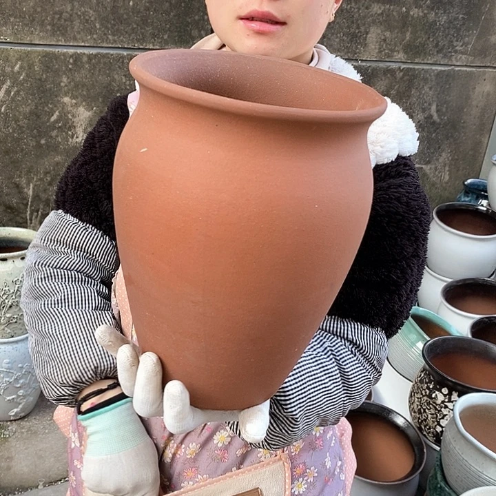 紫砂花盆瑕疵口20高26