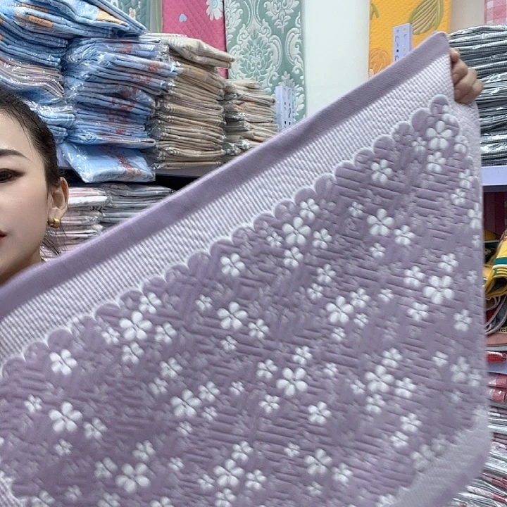 棉紫色雪花纯棉面料