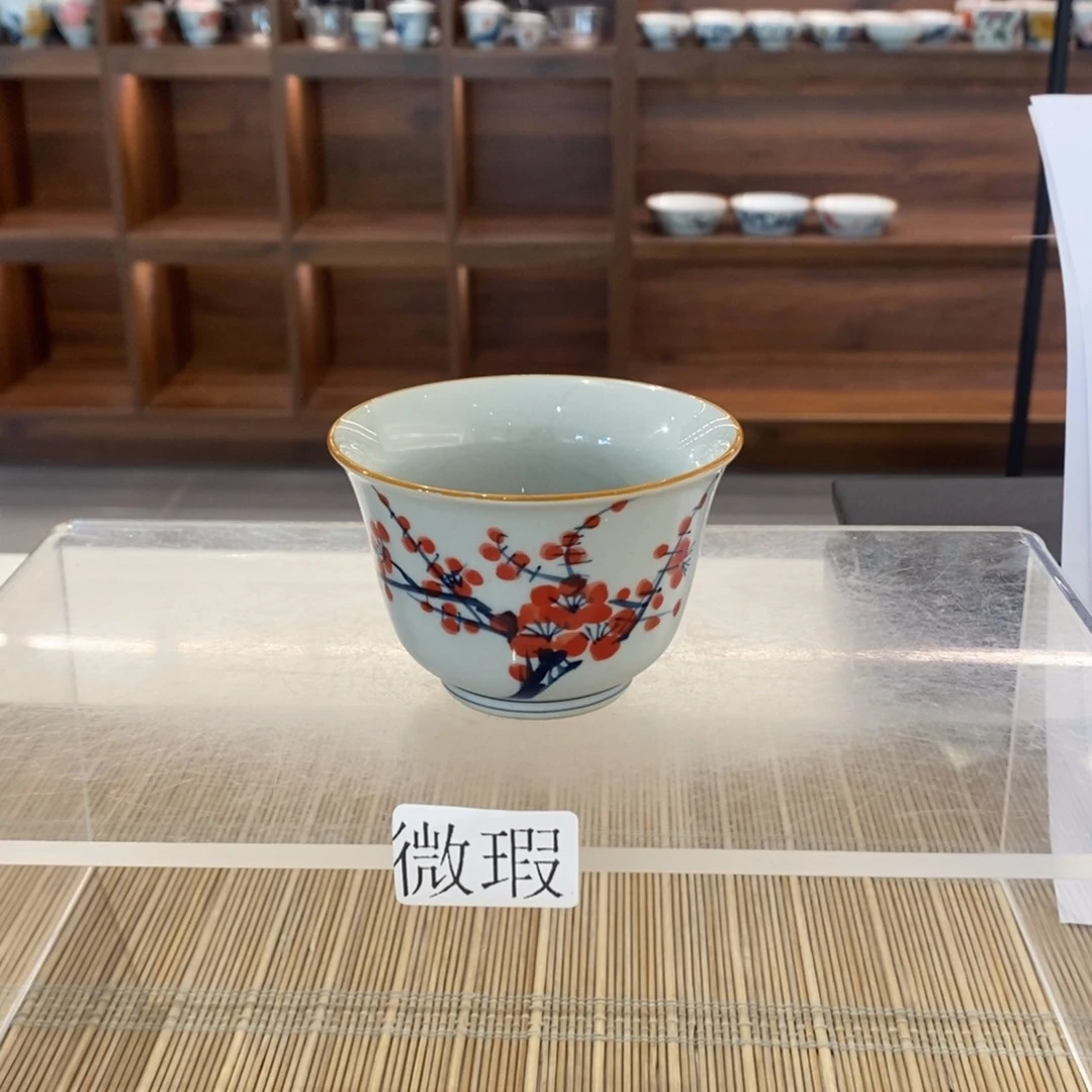 釉下手绘茶具微瑕