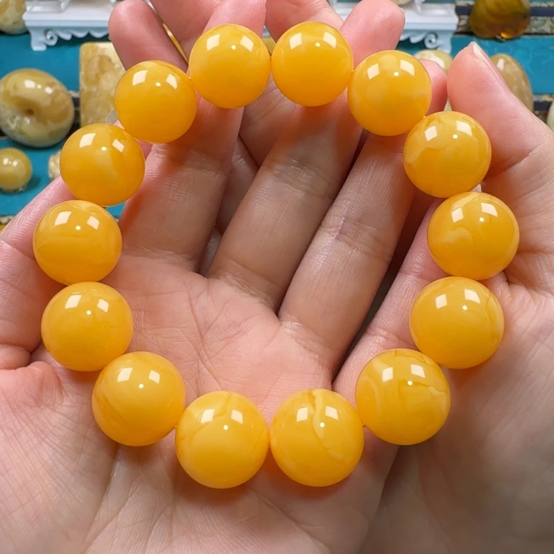 未镶嵌琥珀手链蜜蜡