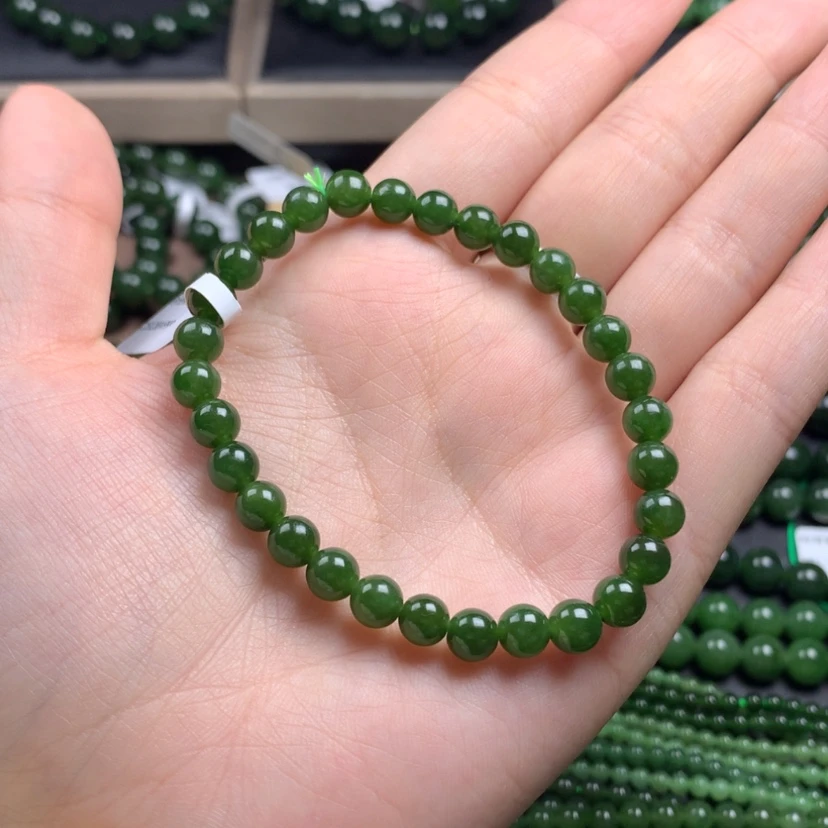 【闪购商品】和田玉（碧玉）手串未镶嵌6m新人福利