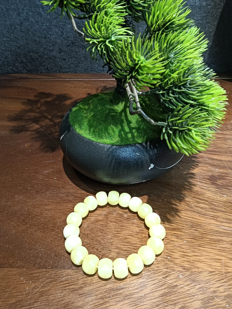 白花蜜蜡手串（精美）