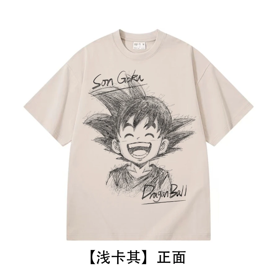 【素描悟空欧码】300克  宽松设计 纯棉 短袖 男士T恤