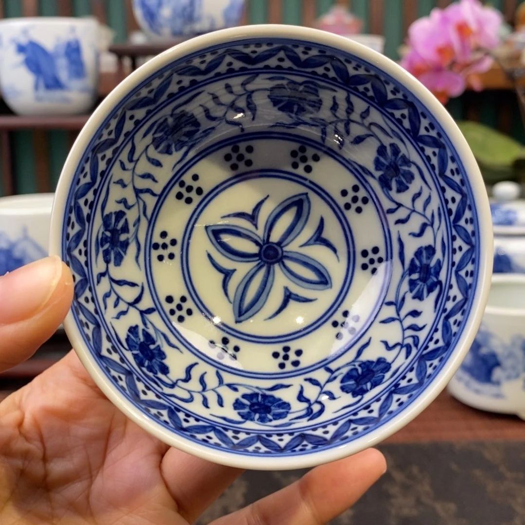 手工陶瓷柴窑杂宝鸡心杯