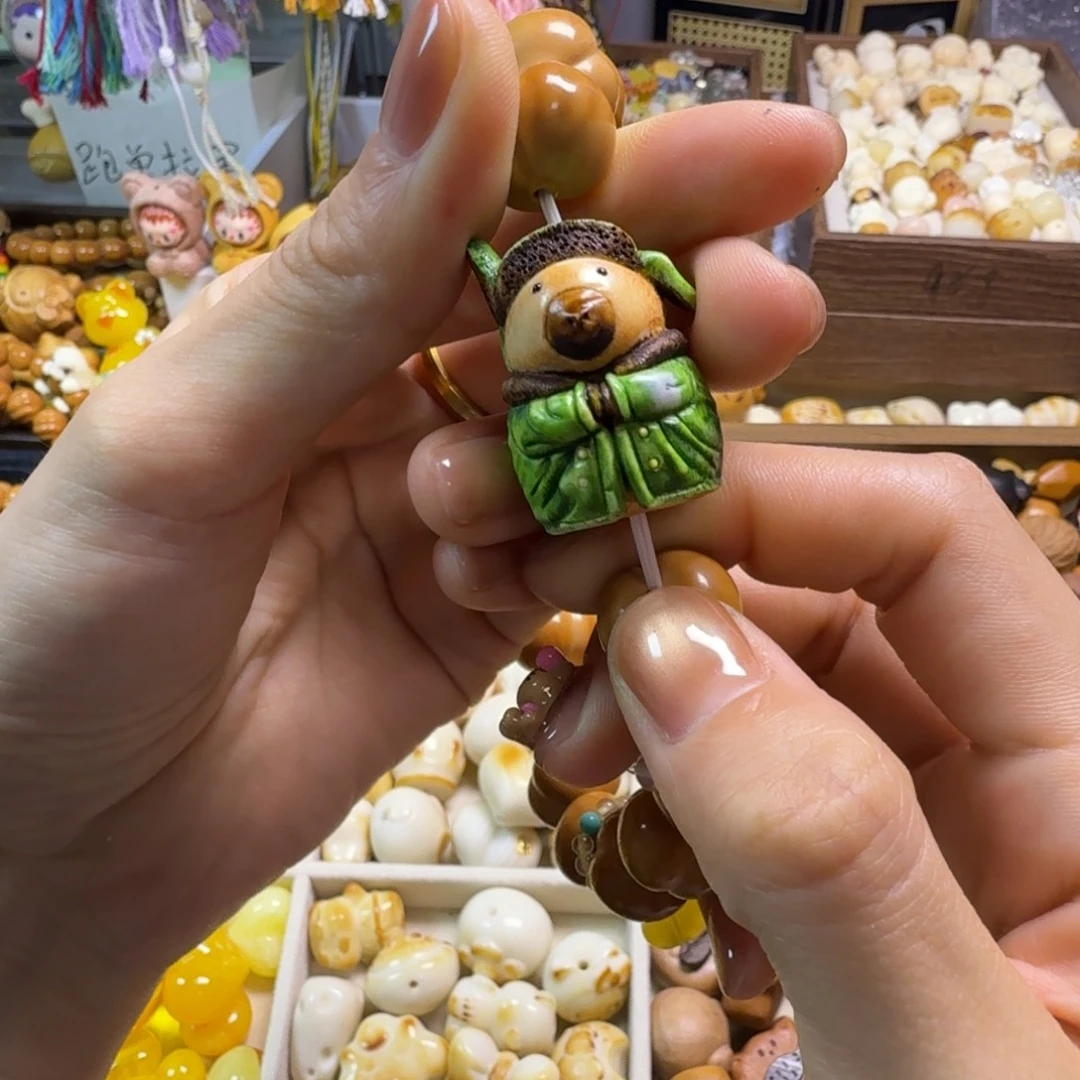 猴头核桃吊坠根付配饰