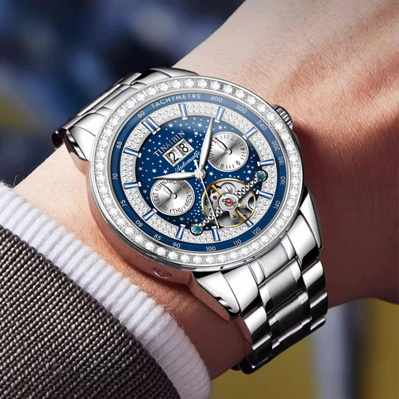 全新TINAIBIN/天宾 宇宙星河超凡大师万年历 奢华自动腕表zz