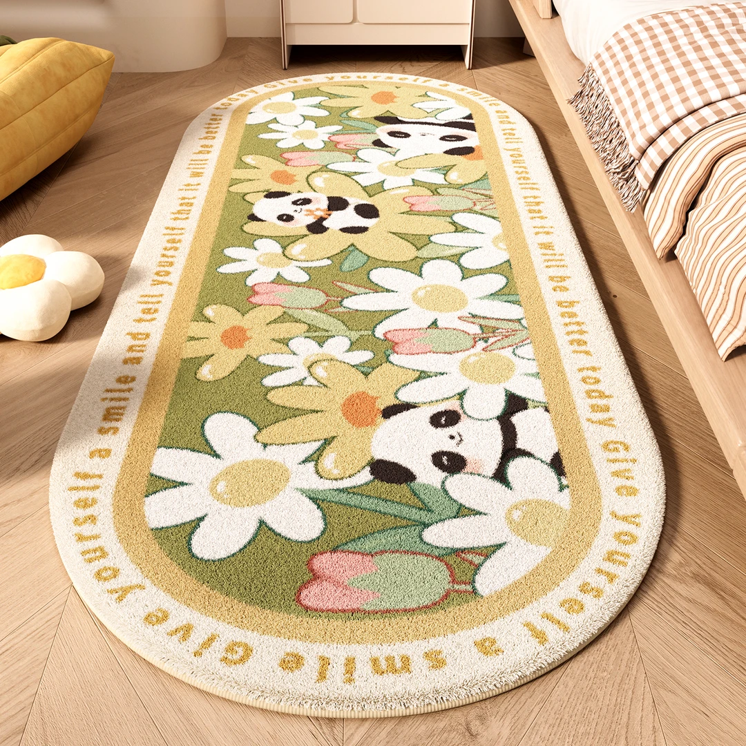 可爱少女卧室床边毯房间床头轻奢高级感羊绒地毯加厚防滑防摔防脏