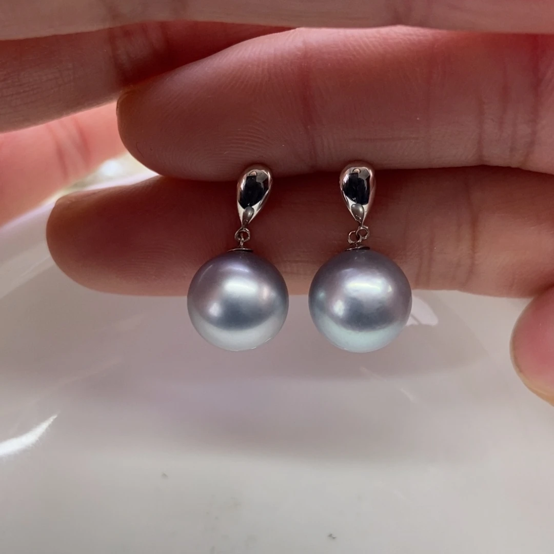 海水珍珠耳饰18K金镶嵌