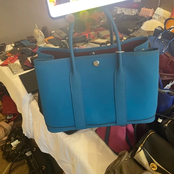 99新 Hermes/爱马仕 【老于包展】139蓝色花园30蓝色Y手提包