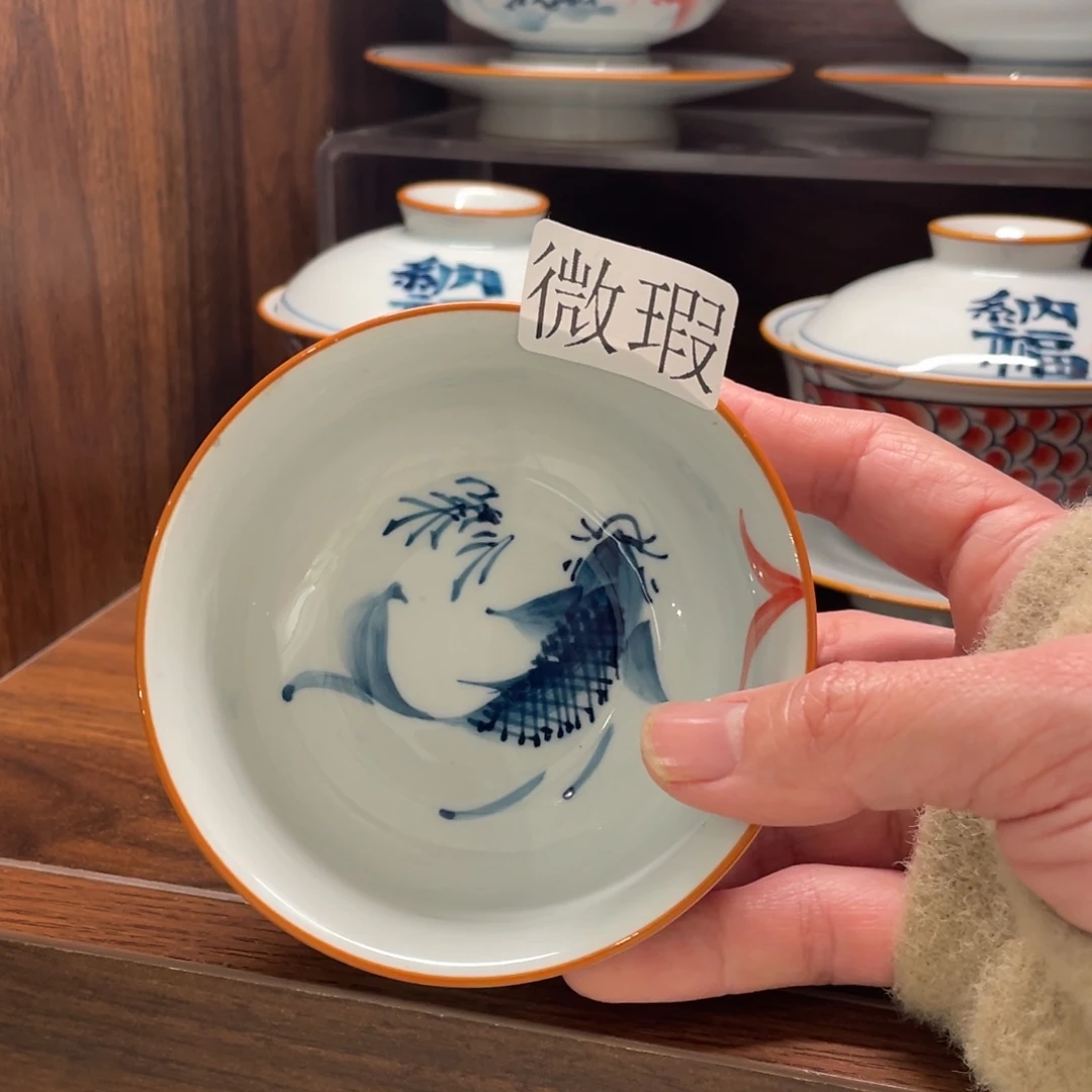 有瑕釉下彩纯手绘