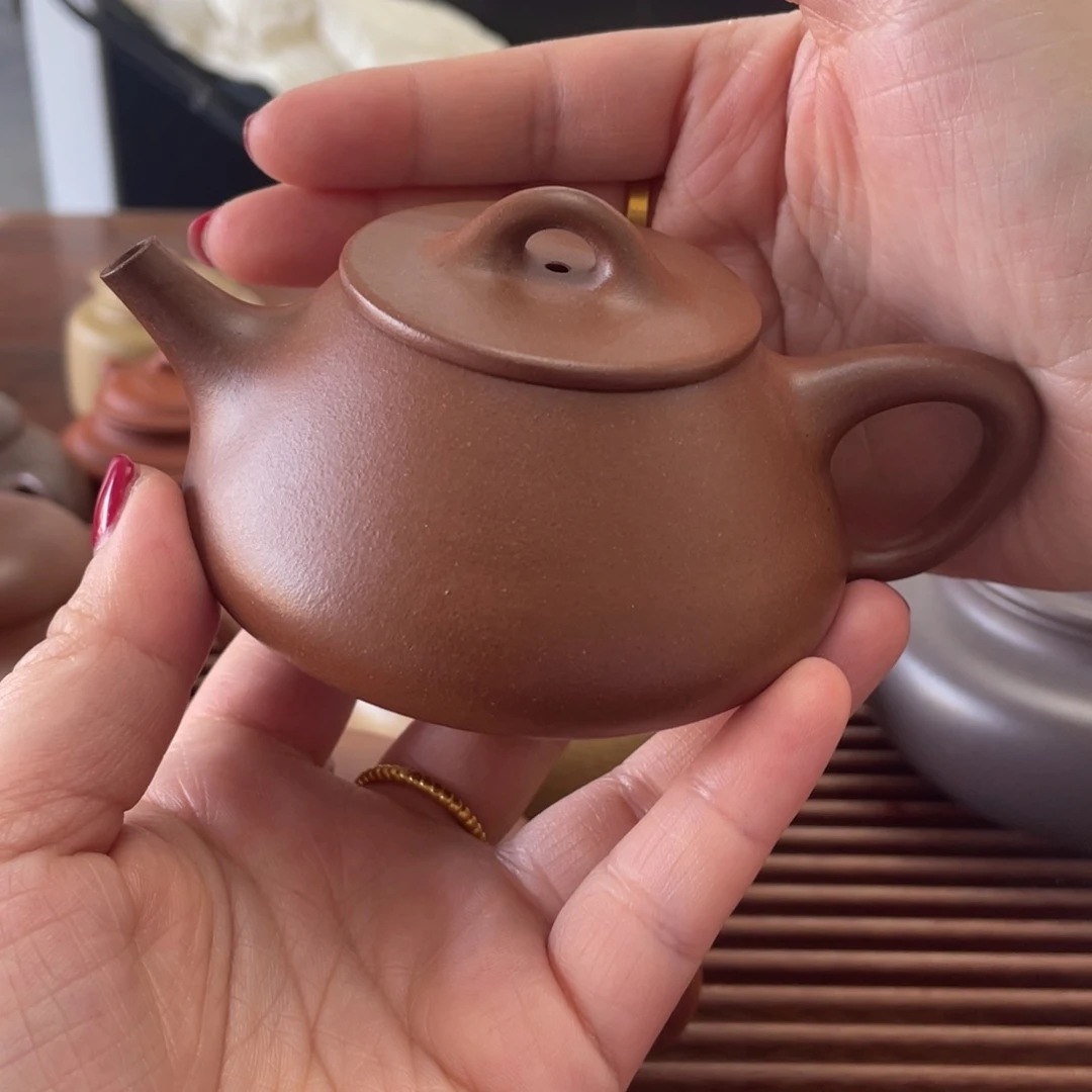 紫砂茶壶石瓢降坡泥120cc