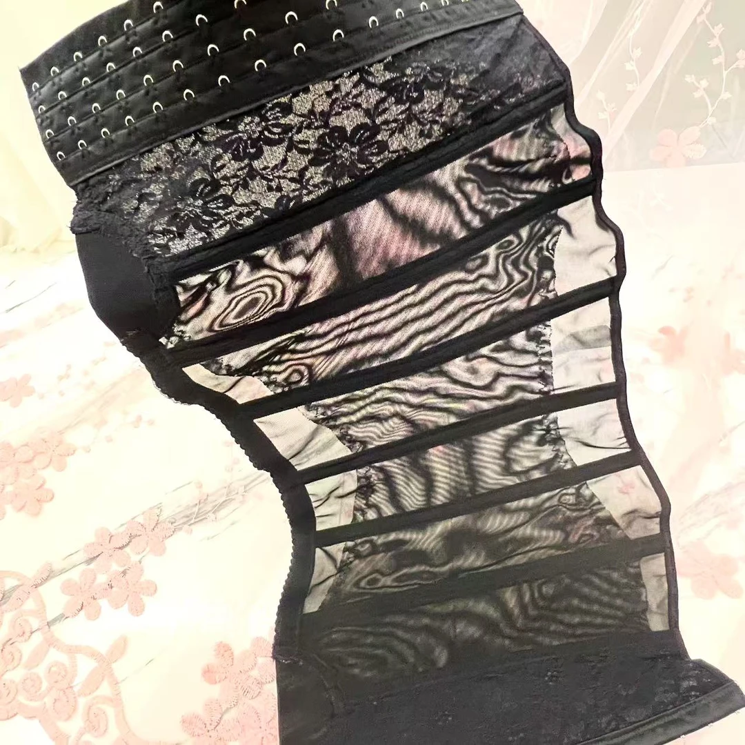 薄款塑腰可调节收腹带收腹神器超薄搭扣日单高端腰夹束腰美体蕾丝