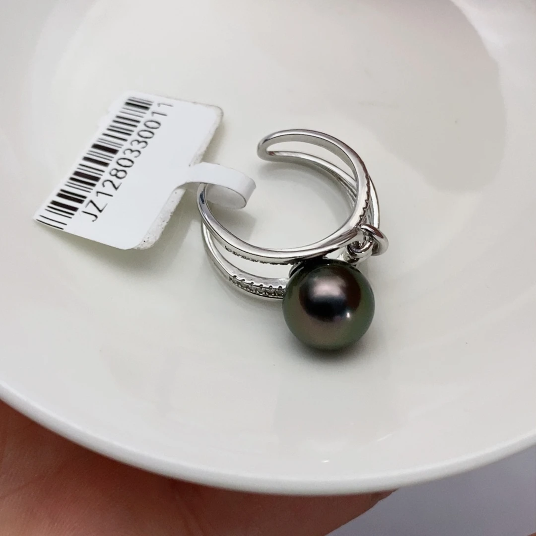 【闪购商品】海水珍珠戒圈银S925镶嵌19