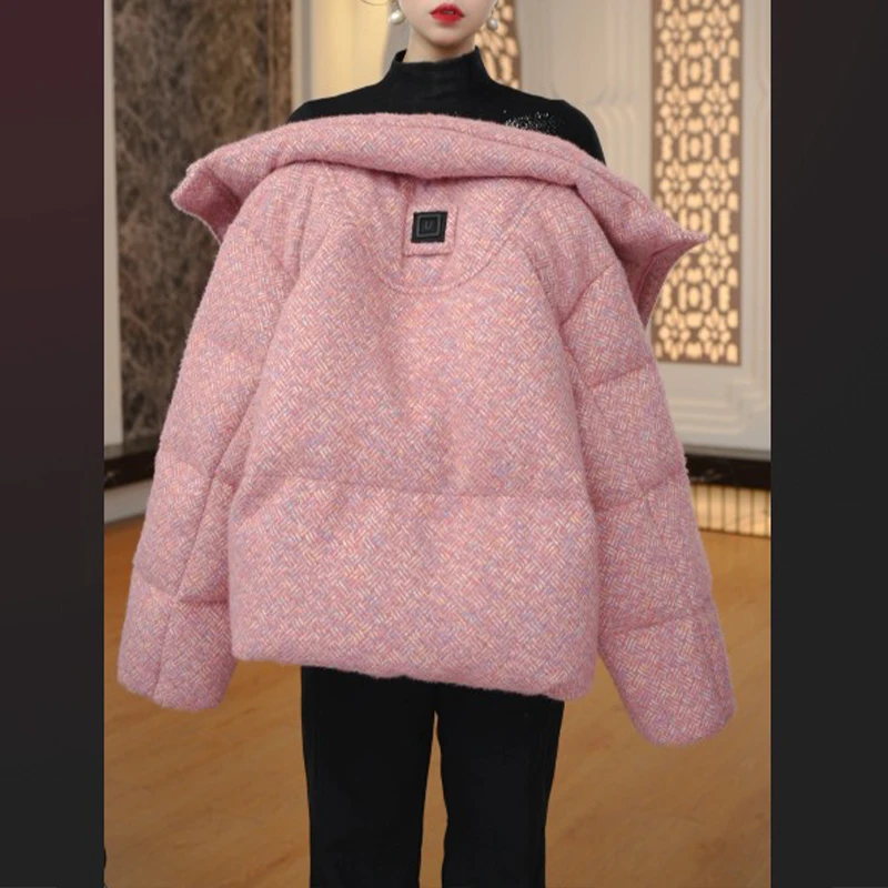 SHALLDOER【樱花雪月】新年战袍洋气减龄棉服女2025冬季时髦厚外套