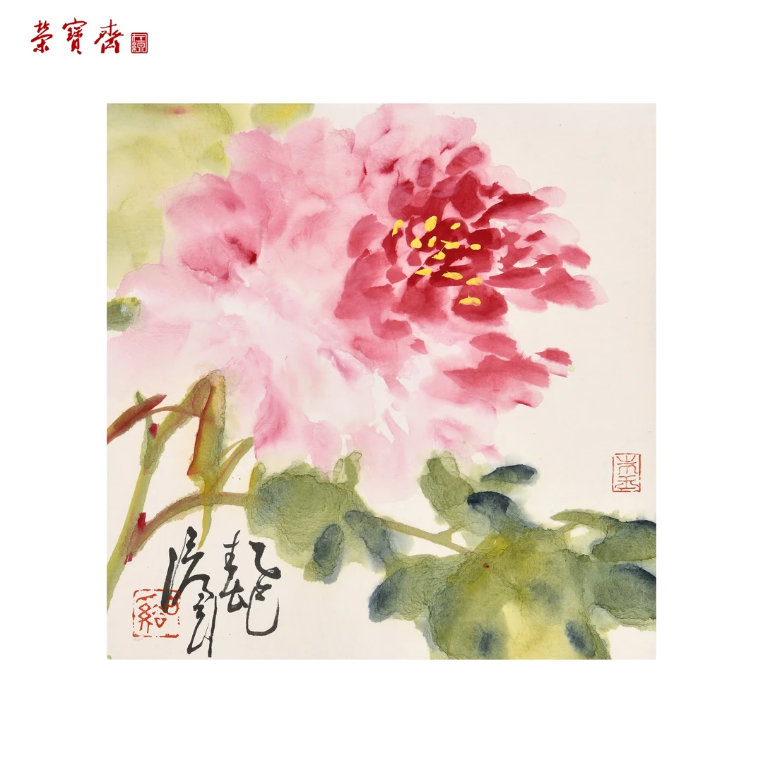 -9（F25491）《凝香系列》书画 纸本已托 34×34cm