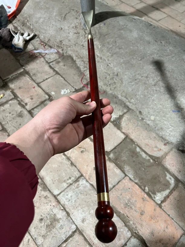 紫檀鞋拔子 57长 黄铜一根全品无暇