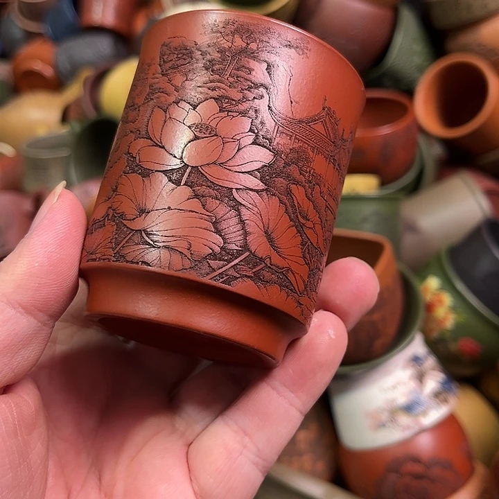 紫砂茶杯全手工紫砂主人杯