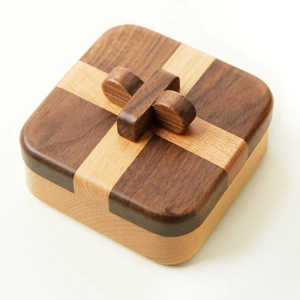 黑胡桃木蝴蝶收纳盒实木便携首饰盒精致戒指耳饰项链珠宝手饰品盒