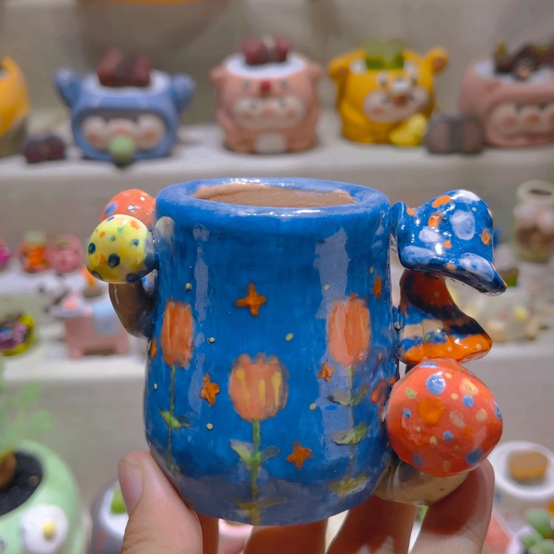 070纯手工制作重工盆盆