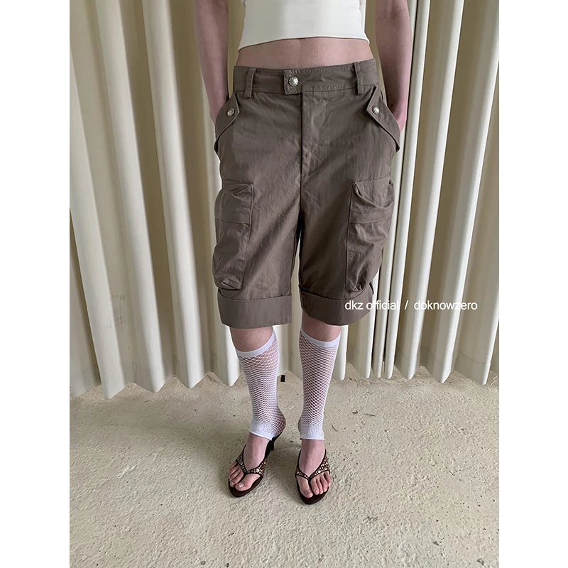 DKZ 休闲复古通勤工装口袋中裤