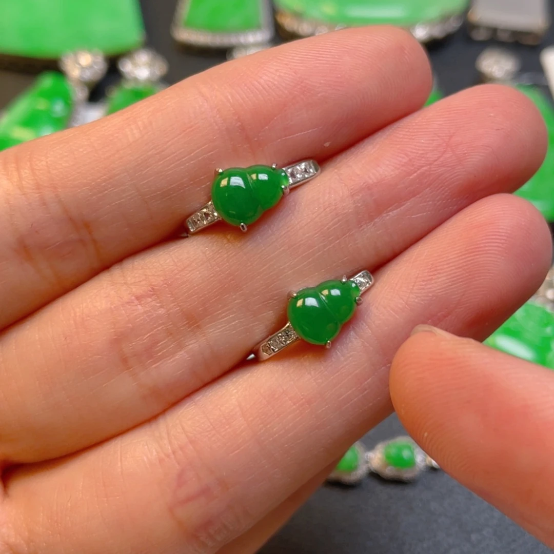 翡翠银S925镶嵌吊坠(不含链)耳包