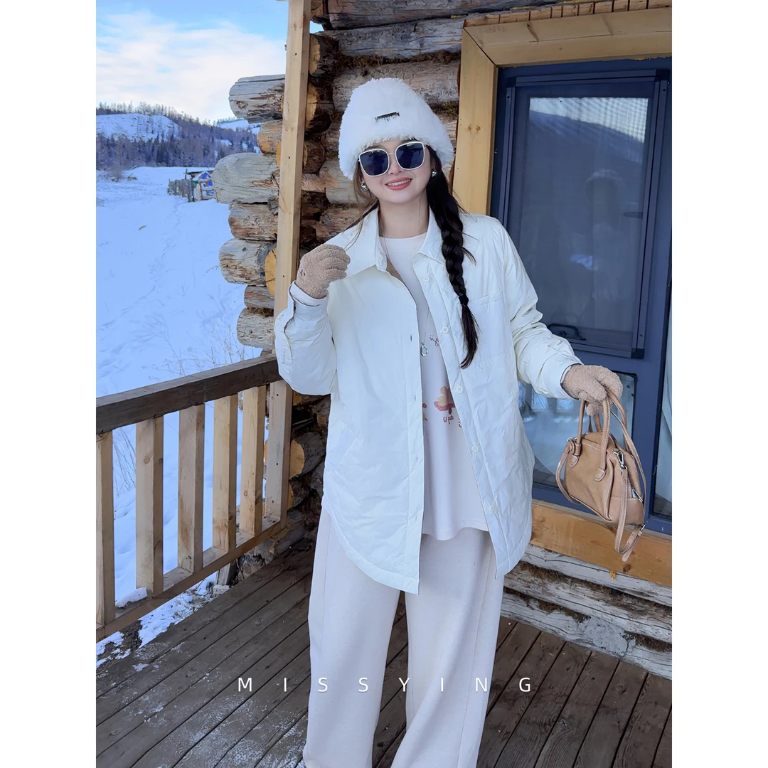 茶茶【宠粉断码浮力】微胖大码百搭秋冬宽松长袖棉服大衣