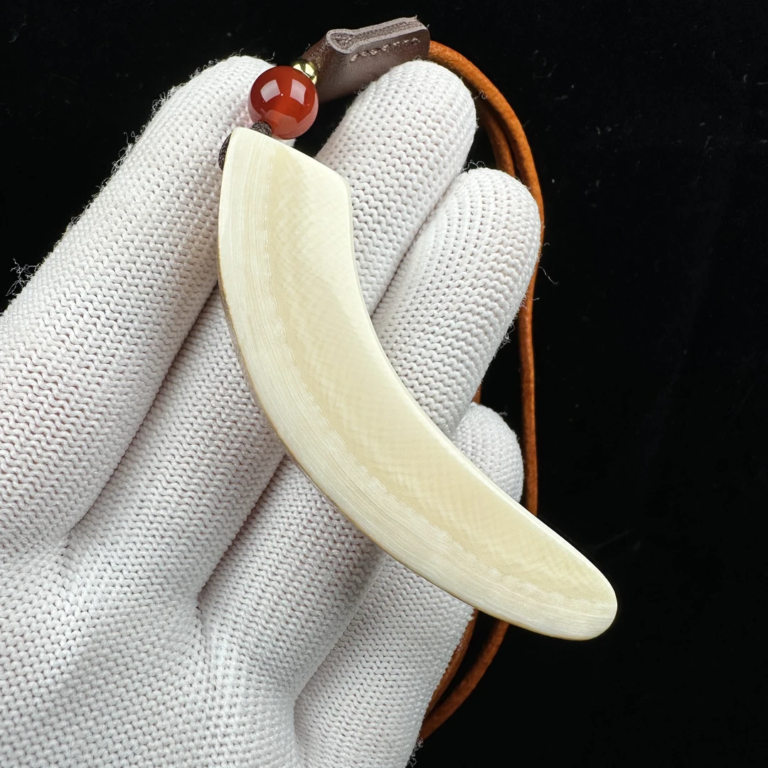 B1837天然猛犸牙 牙尖68mm支持鉴定 假一罚四