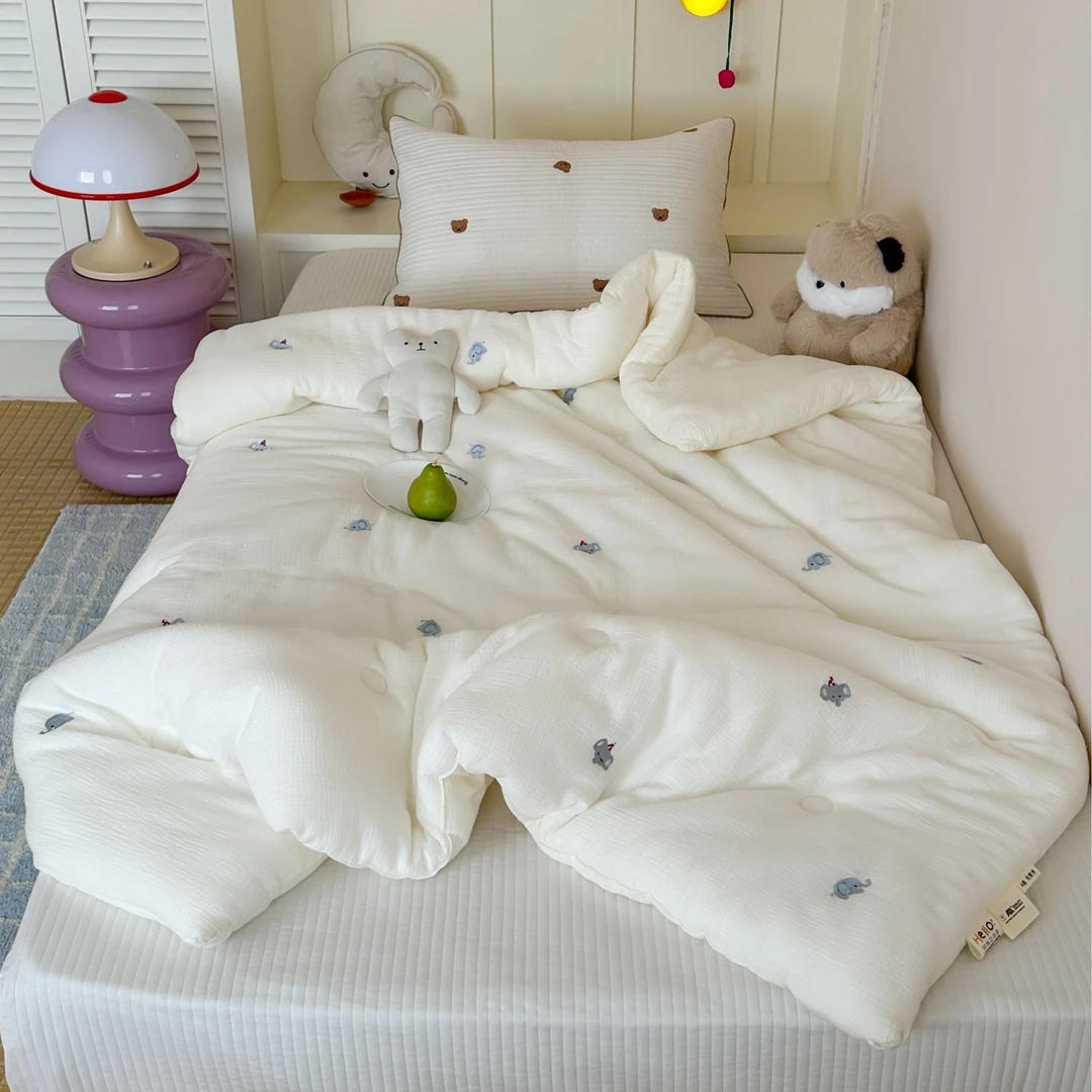【棉花糖系列】全棉双层纱春秋被纯棉纱布卡通加厚保暖冬被柔软舒适
