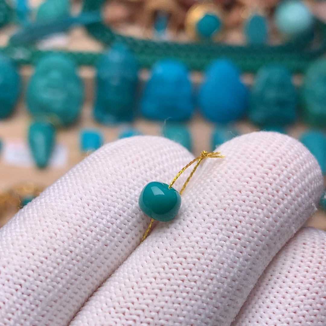 未镶嵌绿松石珠宝奇石6m m