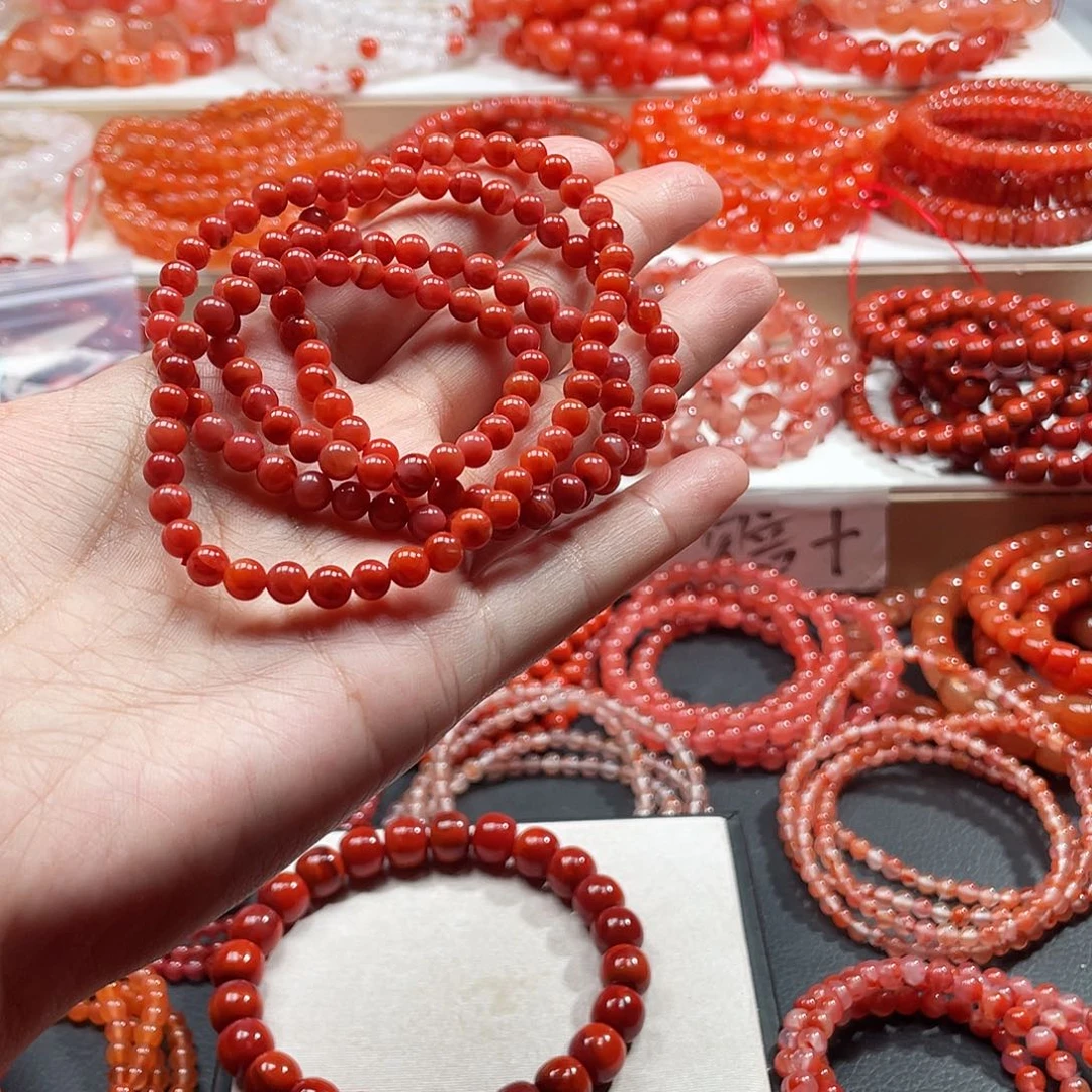 南红玛瑙未镶嵌手链5➕