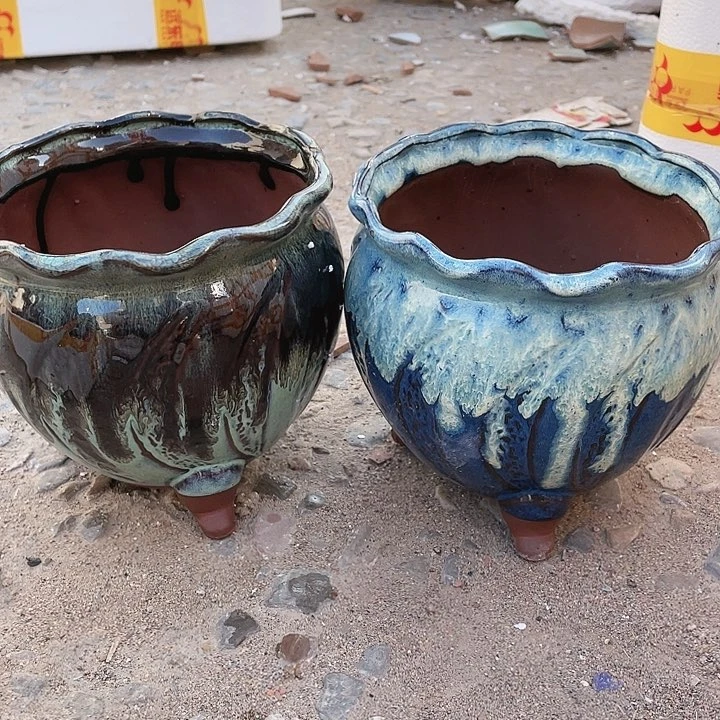 无铅玻璃宜兴紫砂花盆