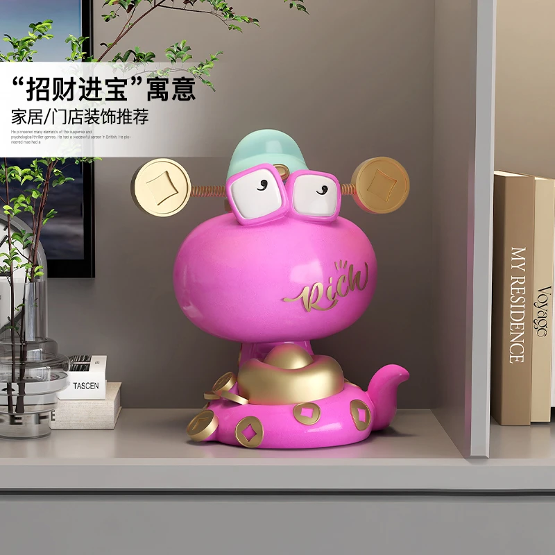 棕榈树2025蛇年装饰摆件春节红色吉祥物客厅布置品过年新年礼物