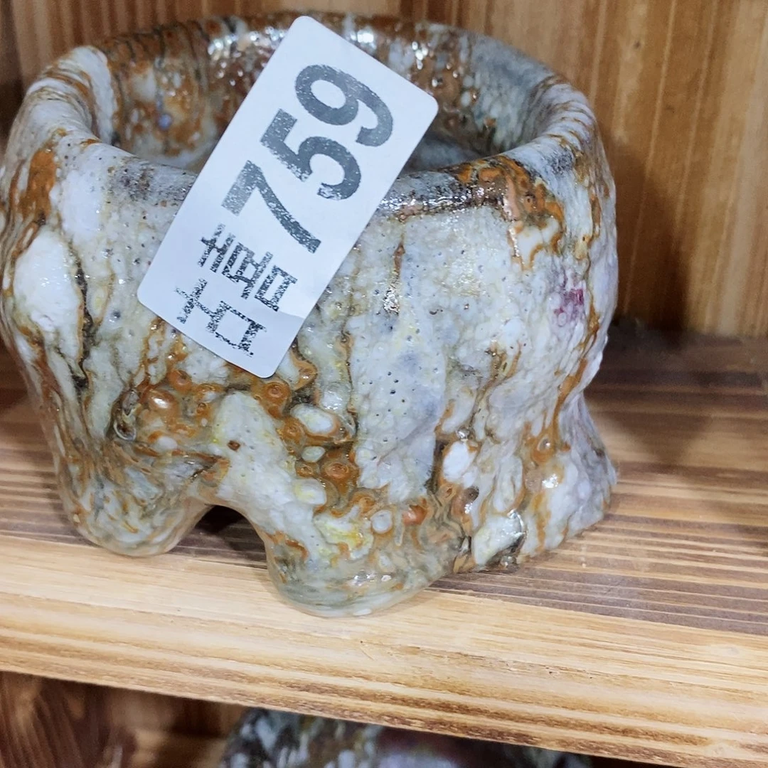 八***爷粗陶柴烧志野茶器