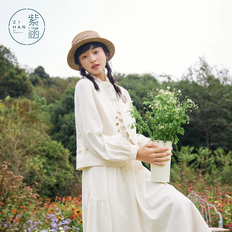 紫涵提花刺绣马甲春秋季英伦学院风单排扣无袖马夹外套Z4Z02AS324