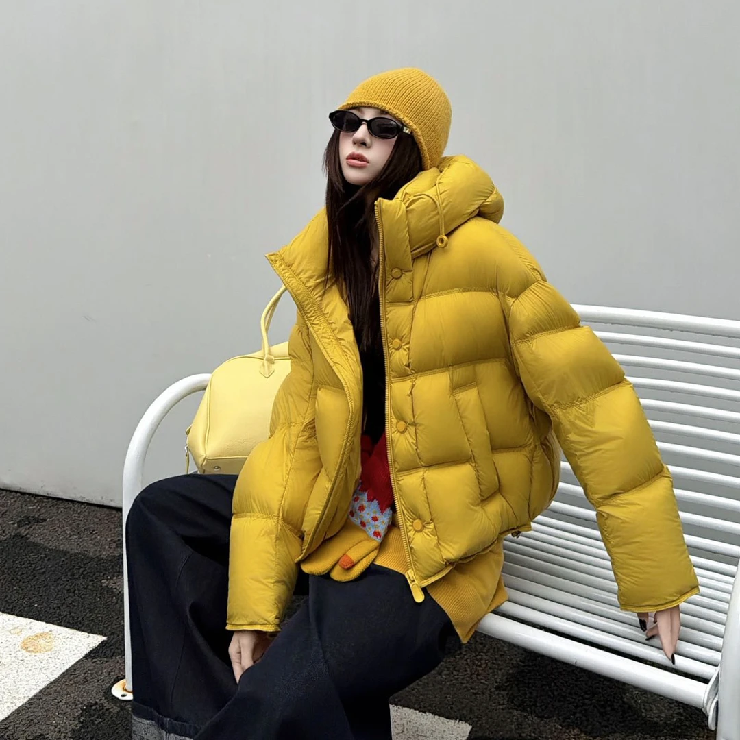 2025冬季保暖新国标90白鸭绒泡芙羽绒服#8805