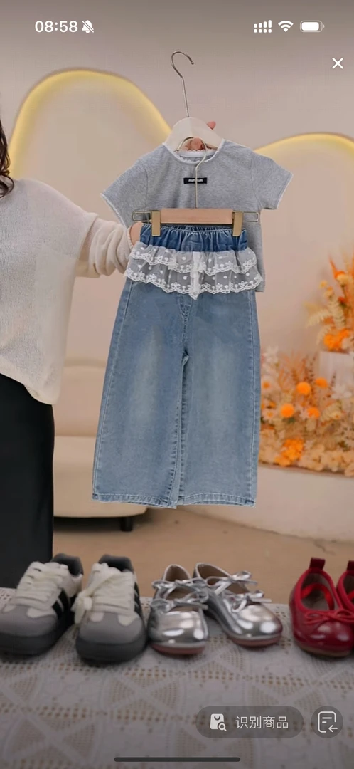 2025女童夏季牛仔裤薄款 冰丝牛仔