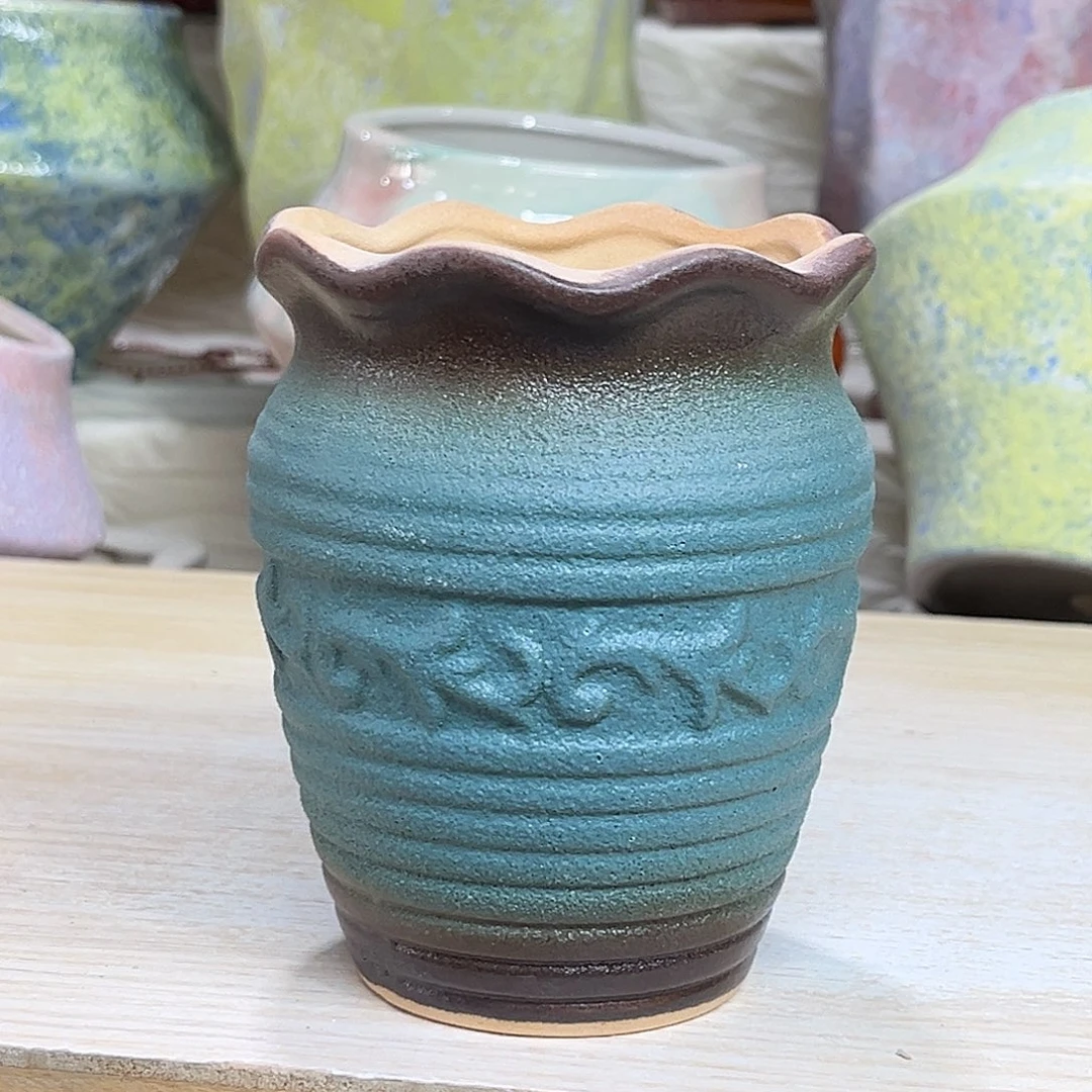 陶瓷绿植多肉微瑕花盆外口径：8*11