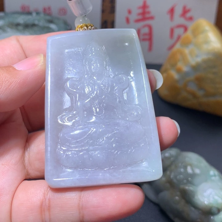 翡翠未镶嵌颈饰保真天然A货翡翠